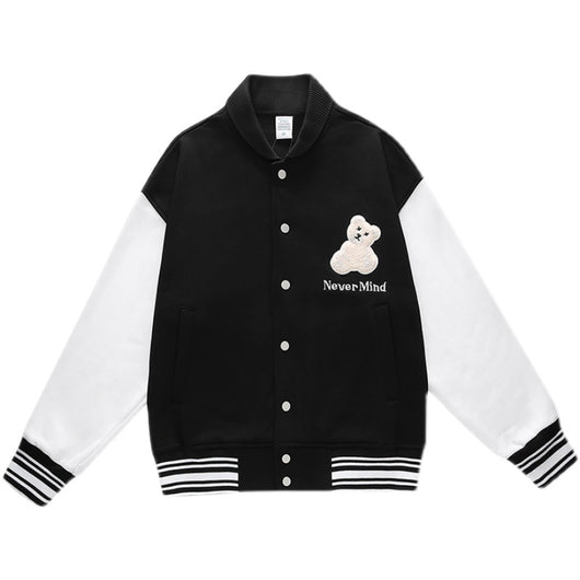 Chaqueta Béisbol Bordada Suelta para Parejas - Image 7