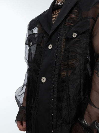 Cardigan Transparente High Sense para Hombre - Image 4