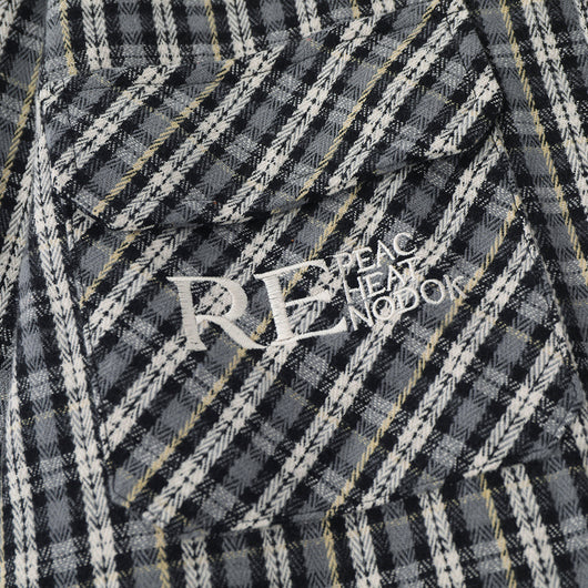 Camisa de Manga Larga a Cuadros con Bolsillo Bordado para Hombre - Image 3