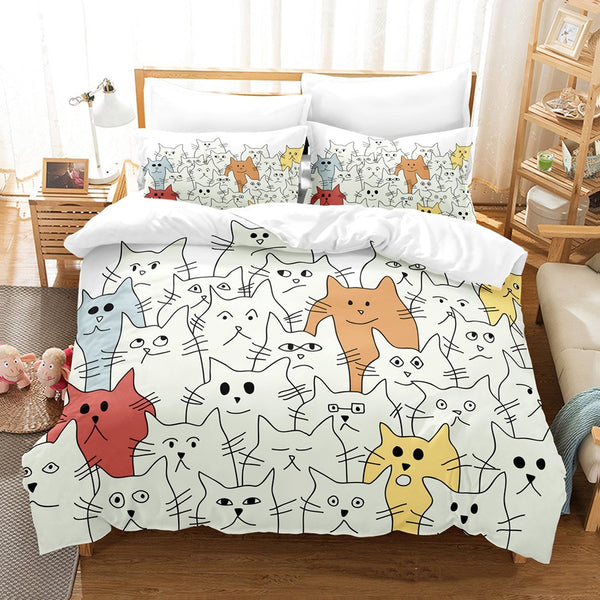 Juego de Textiles para el Hogar Colección Gatos - 3 Piezas