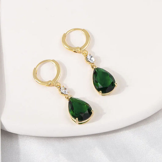 Aretes de Esmeralda Gota - Elegancia Versátil - Image 3
