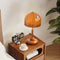 Lámpara de Mesa Decorativa Hongo Vidrio Ámbar Retro