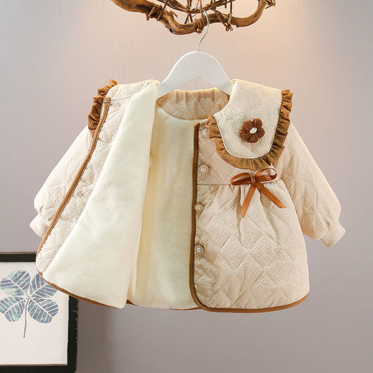 Abrigo de Niña Forrado en Polar para Otoño e Invierno - Image 3