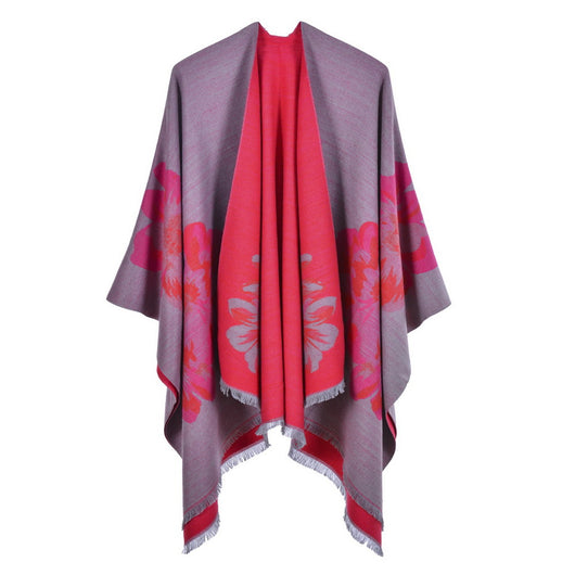 Chal Dividido Jacquard Grueso y Cálido - Estilo Europeo y Americano - Image 11