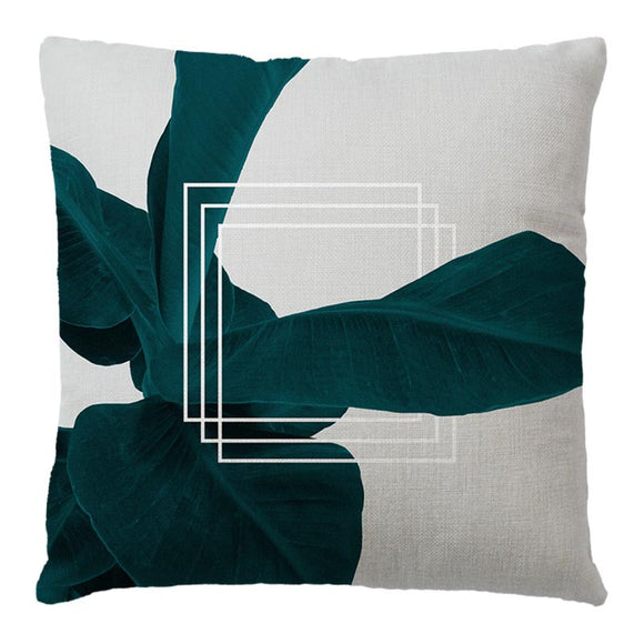 Almohada de Lino con Patrón de Árbol Floral
