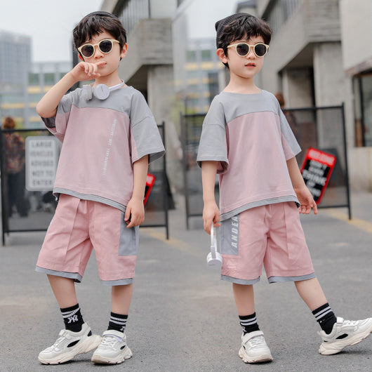 Conjunto Escolar Infantil de Dos Piezas: Blusa Manga Corta y Pantalón - Image 4