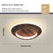 Walnut wood Round Tri-color dimming - 25cm