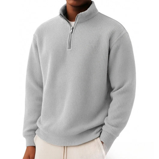 Suéter Hombre Oversized con Cierre y Manga Larga - Image 3