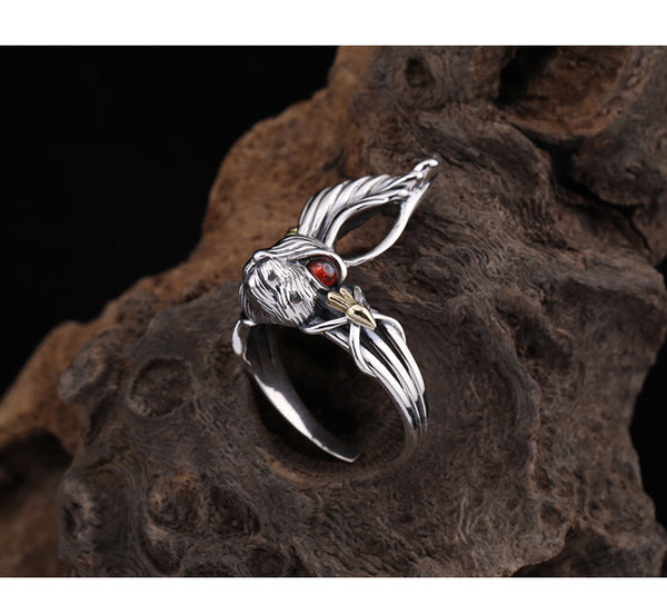 Anillo de Conejo del Zodiaco en Cristal Hecho a Mano - Estilo Hip-hop Urbano - Image 4
