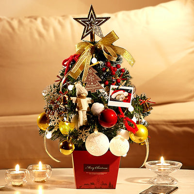 Árbol de Navidad Pequeño de Escritorio con Adornos Decorativos - Image 6