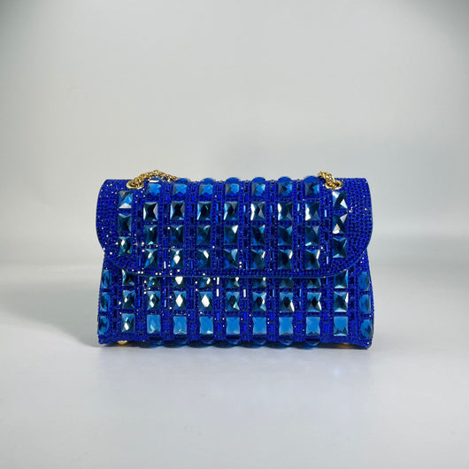 Clutch de Cristal Brillante con Cadena de Strass - Image 11