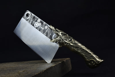 Cuchillo de Carnicero Profesional con Mango de Cobre y Acero Inoxidable - Image 5