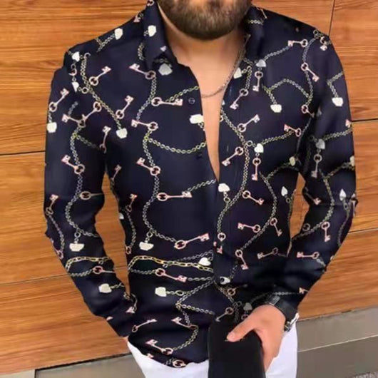 Camisa Casual Entallada de Manga Larga para Hombre - Image 22