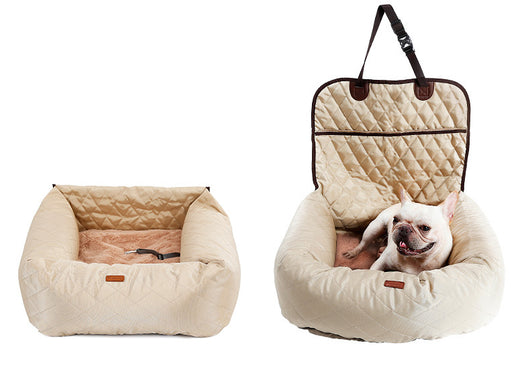Transportín y Cama de Auto 2 en 1 para Mascotas - Colchoneta Acolchada Plegable - Image 5