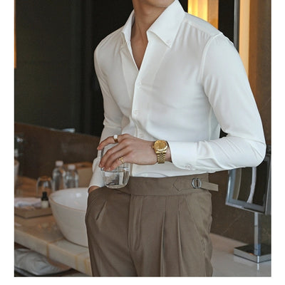 Camisa Italiana de Cuello Clásico para Hombre - Colección Otoño - Image 18