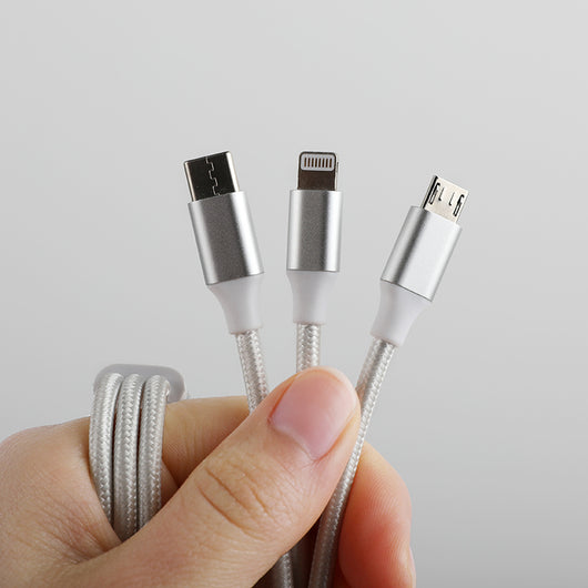 Cable USB Tipo-C 3 en 1 de 2 Metros para Carga Rápida y Transferencia de Datos - Image 3