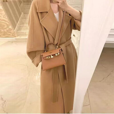 Abrigo Socialite de Moda Otoño-Invierno Largo hasta la Rodilla - Image 9