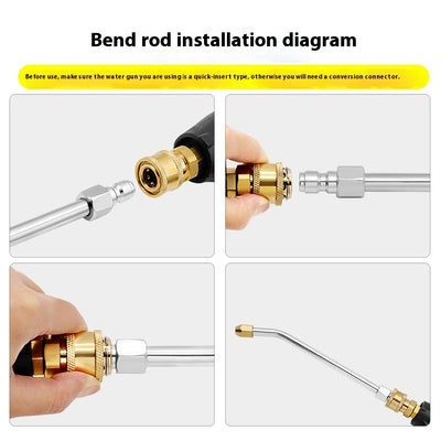 Pistola de Agua de Alta Presión con Boquilla Curva y Conector Rápido - Image 12