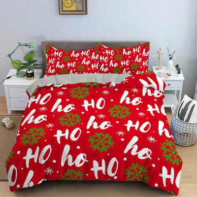 Juego de Cama Navideño Papá Noel Rojo - Diseño Digital 3 Piezas - Image 3