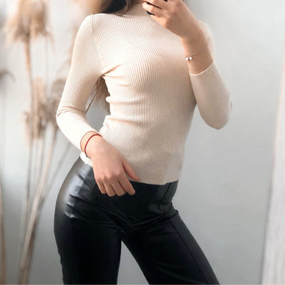 Suéter Cuello Alto Otoño Mujer - Pullover Elegante - Image 29