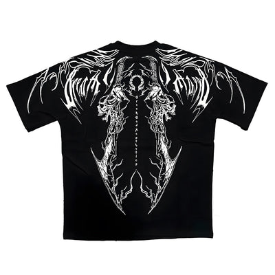 Playera Holgada de Algodón Talla Grande Estilo Oscuro - Image 5