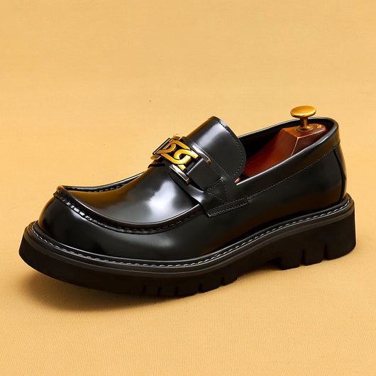 Zapatos de Cuero Lustrado para Hombre - Calzado Business Casual Ancho Elegante - Image 6