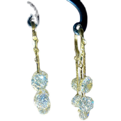 Aretes de Lujo Minimalista con Borlas en Tono Durazno - Image 3
