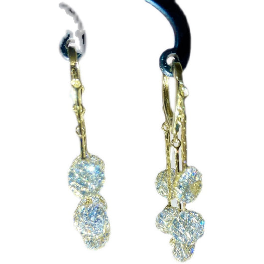 Aretes de Lujo Minimalista con Borlas en Tono Durazno - Image 3