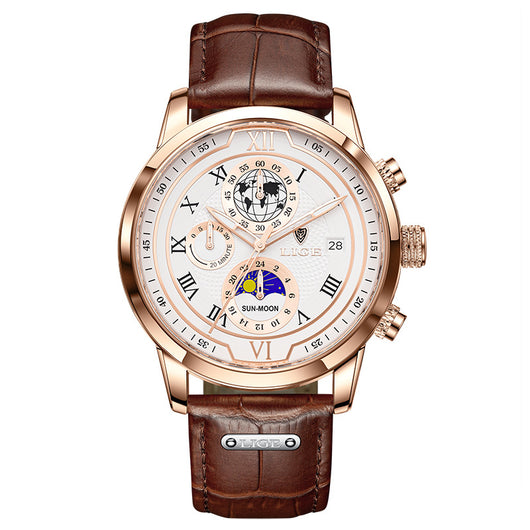 Reloj de Cuarzo para Hombre con Función Fase Lunar - Image 10