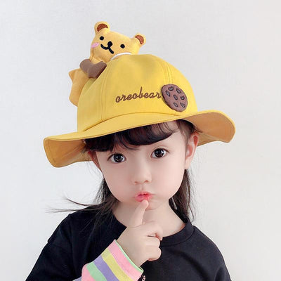 Gorro de Protección Solar Infantil Estilo Coreano para Niñas