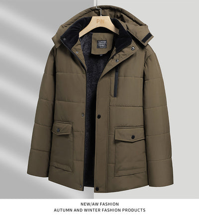 Abrigo Acolchado Térmico para Hombre Adulto Mayor - Chaqueta Gruesa con Capucha - Image 28