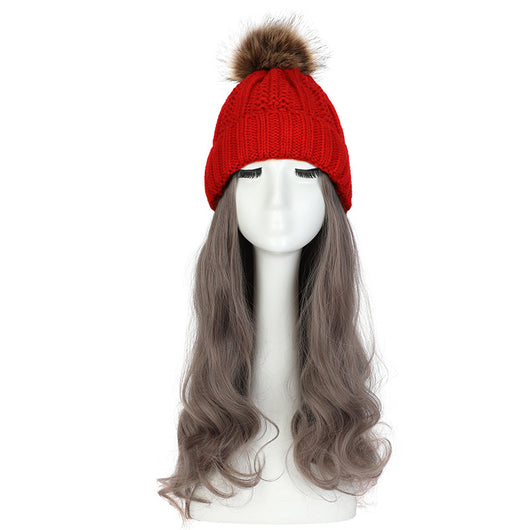 Gorro de Lana con Peluca Desmontable para Mujer - Image 37