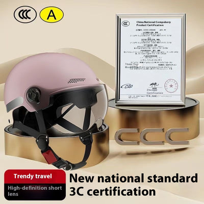 Casco Motocicleta Eléctrico con Protección Solar y Certificación 3C