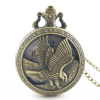 Reloj de Bolsillo Vintage con Diseño de Pájaro y Flecha Antiguo - Image 6