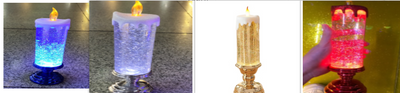 Vela LED Recargable con Cambio de Color y Brillo Glitter - Decoración Resistente al Agua - Image 21