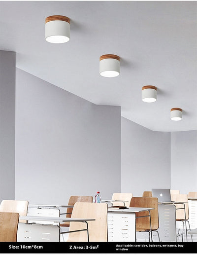 Lámpara de Madera Maciza para Pasillo y Balcón - Diseño Minimalista Macaron - Image 9