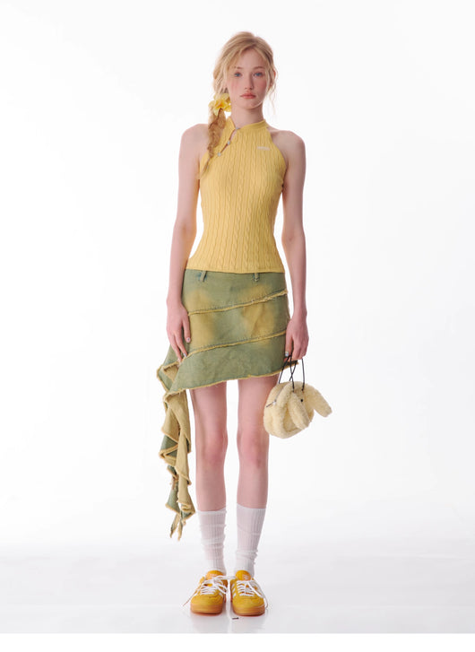 Chaleco Tejido sin Mangas con Escote Halter - Image 11