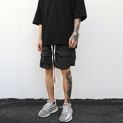 Shorts Holgados de Terciopelo con Bolsillos Grandes y Aberturas Laterales - Image 3