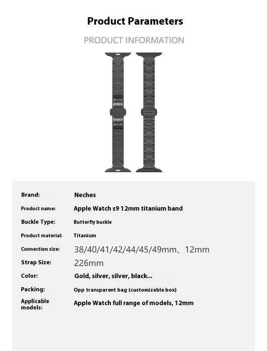 Correa de Reloj Inteligente en Titanio - Compatible con iWatch - Image 29