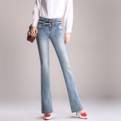Pantalones Rectos Elásticos Talla Grande con Cintura Ajustable - Image 9