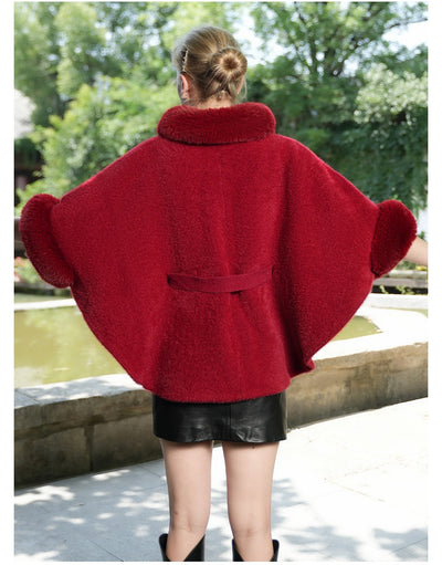 Capa de Piel Sintética con Cuello de Felpa y Cinturón para Otoño e Invierno - Image 13