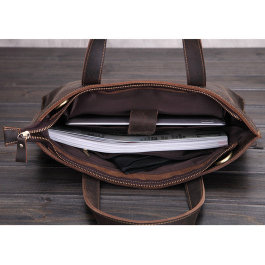 Maletín Ejecutivo Cuero Crazy Horse - Bolso Mensajero Premium en Cuero Genuino - Image 4