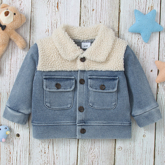 Chaqueta Denim con Solapa y Bolsillos Acolchados - Image 3
