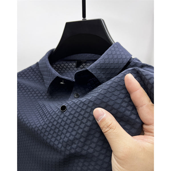 Polo Manga Corta Ice Silk Waffle para Hombre - Image 6