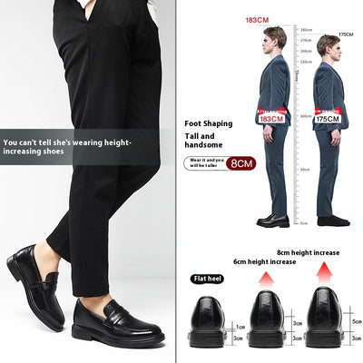 Zapatos de Cuero Slip-On Elevados para Negocios Casuales - Image 5