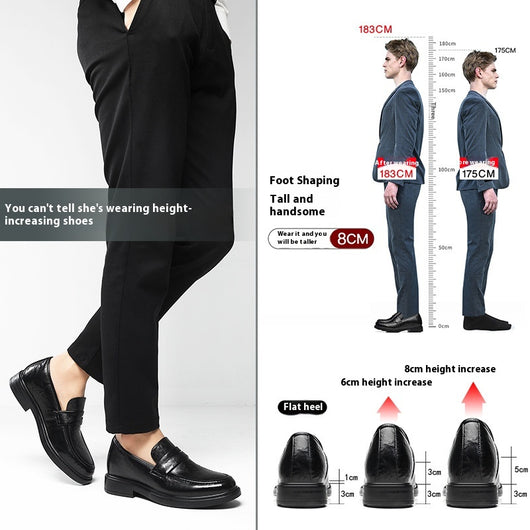 Zapatos de Cuero Slip-On Elevados para Negocios Casuales - Image 5
