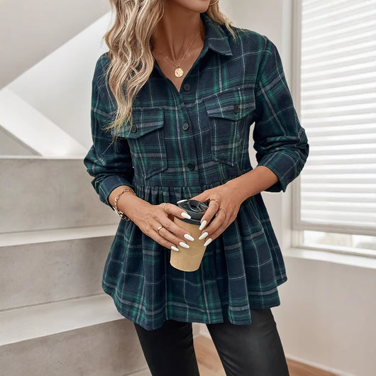 Blusa Elegante con Rayas Verdes - Image 2