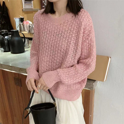Suéter Mohair con Lentejuelas Brillantes y Cuello Redondo para Mujer - Image 5