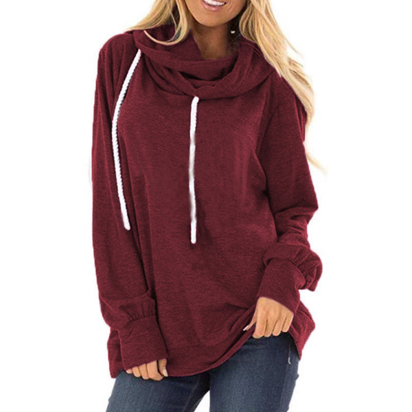 Sudadera con Capucha y Cordones Suelta Casual para Mujer