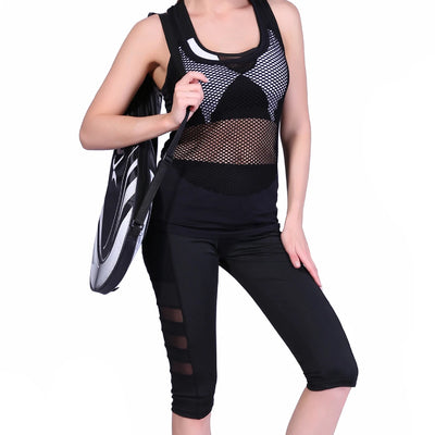 Pantalones Deportivos de Cintura Alta para Mujer con Bolsillos y Malla Transpirable - Image 11